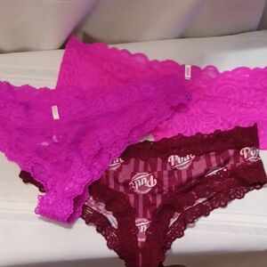NWOT Extra Low Rise Cheekster/ Mini Cheekster - Pink and Burgundy